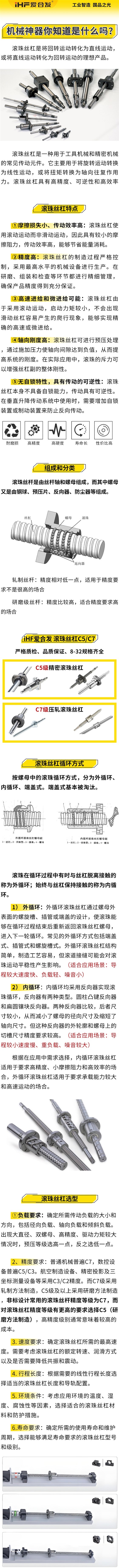 愛合發：機械神神器，滾珠絲杠循環方式