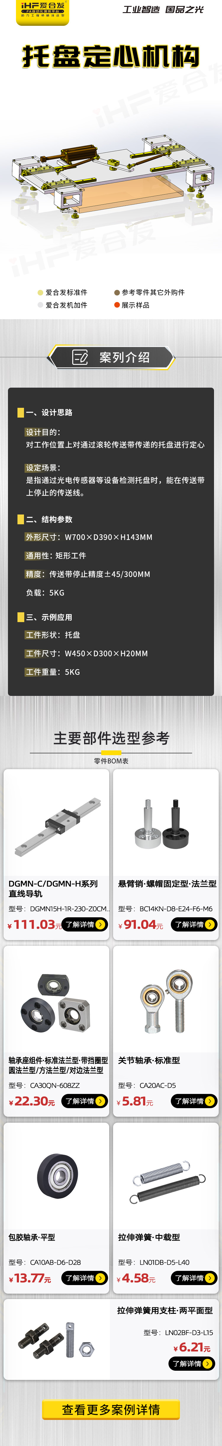 愛合發：案例介紹，托盤定心機構！